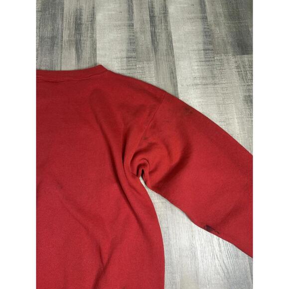 Vintage Ohio State Buckeyes Basketball Pullover Sweatshirt Red Tultex Mens Large - Picture 9 of 9